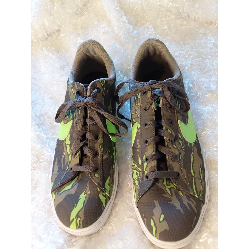 Nike Court Majestic Tiger Camo Olive Electric Lime Sneakers 574236-031 Mens 12